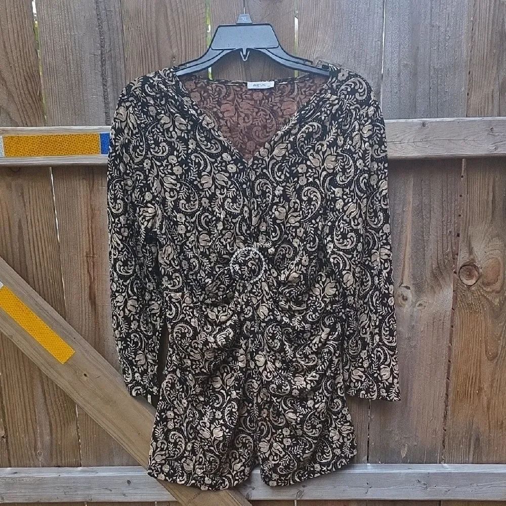 Brown Floral Top